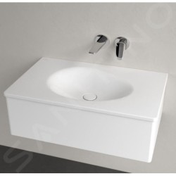 Villeroy & Boch Antao - Meuble lavabo 80x50 cm, sans trop-plein, sans trou de robinetterie, CeramicPlus, blanc alpin 4A7583R1
