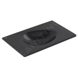 Villeroy & Boch Antao - Meuble lavabo 80x50 cm, sans trop-plein, sans trou de robinetterie, CeramicPlus, Pure Black 4A7583R7