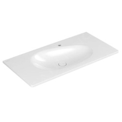 Villeroy & Boch Antao - Meuble lavabo 100x50 cm, sans trop-plein, trou de robinetterie, CeramicPlus, blanc alpin 4A76A2R1