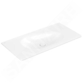Villeroy & Boch Antao - Meuble lavabo 100x50 cm, sans trop-plein, sans trou de robinetterie, CeramicPlus, blanc alpin 4A76A3R1