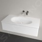 Villeroy & Boch Antao - Meuble lavabo 100x50 cm, sans trop-plein, sans trou de robinetterie, CeramicPlus, blanc alpin 4A76A3R1