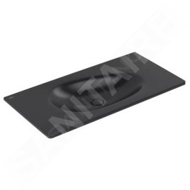 Villeroy & Boch Antao - Meuble lavabo 100x50 cm, sans trop-plein, sans trou de robinetterie, CeramicPlus, Pure Black 4A76A3R7