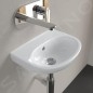 Villeroy & Boch O.novo - Lave-mains 36x28 mm, avec trop-plein, sans trou de robinetterie, CeramicPlus, blanc alpin 434036R1