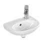 Villeroy & Boch O.novo - Lave-mains 36x28 mm, avec trop-plein, avec trou pour robinetterie, blanc alpin 43403R01