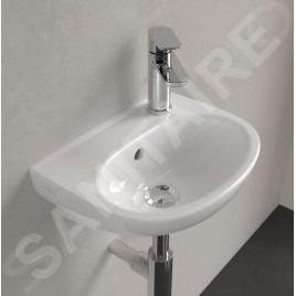Villeroy & Boch O.novo - Lave-mains 36x28 mm, avec trop-plein, avec trou pour robinetterie, blanc alpin 43403R01