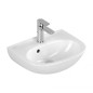 Villeroy & Boch O.novo - Lave-mains 45x36 mm, avec trop-plein, avec trou pour robinetterie, blanc alpin 43404501
