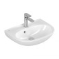 Villeroy & Boch O.novo - Lave-mains 45x36 mm, avec trop-plein, avec trou de robinetterie, CeramicPlus, blanc alpin 434045R1