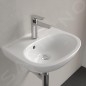 Villeroy & Boch O.novo - Lave-mains 45x36 mm, avec trop-plein, avec trou de robinetterie, CeramicPlus, blanc alpin 434045R1