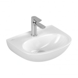 Villeroy & Boch O.novo - Lave-mains 45x36 mm, sans trop-plein, avec trou de robinetterie, blanc alpin 43404601