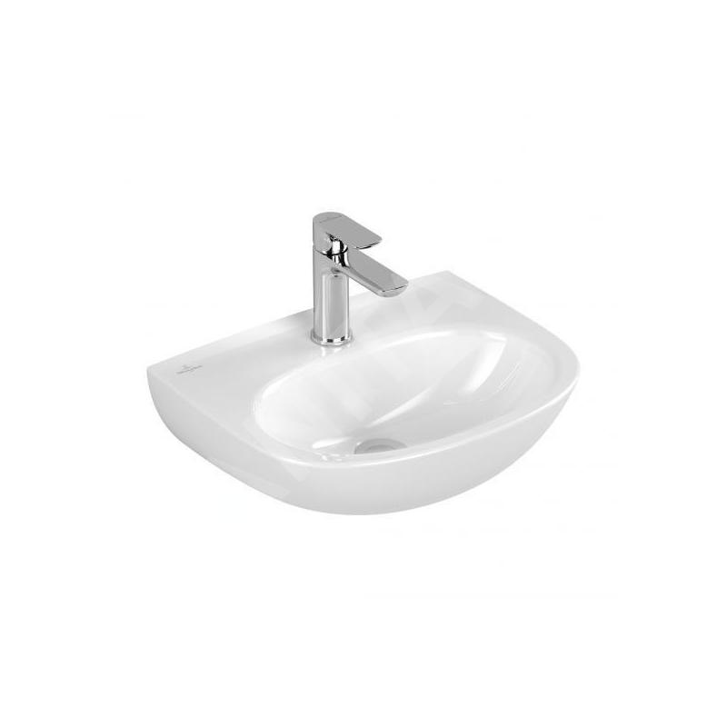 Villeroy & Boch O.novo - Lave-mains 45x36 mm, sans trop-plein, avec trou de robinetterie, blanc alpin 43404601