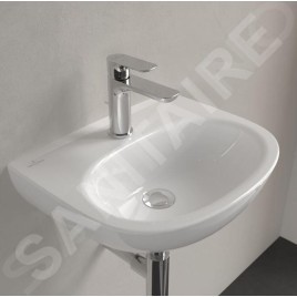 Villeroy & Boch O.novo - Lave-mains 45x36 mm, sans trop-plein, avec trou de robinetterie, CeramicPlus, blanc alpin 434046R1