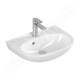 Villeroy & Boch O.novo - Lave-mains 50x38 mm, avec trop-plein, avec trou de robinetterie, blanc alpin 43405001