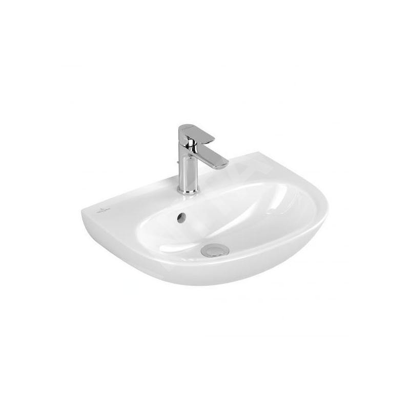 Villeroy & Boch O.novo - Lave-mains 50x38 mm, avec trop-plein, avec trou de robinetterie, blanc alpin 43405001