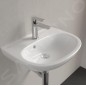 Villeroy & Boch O.novo - Lave-mains 50x38 mm, avec trop-plein, avec trou de robinetterie, blanc alpin 43405001