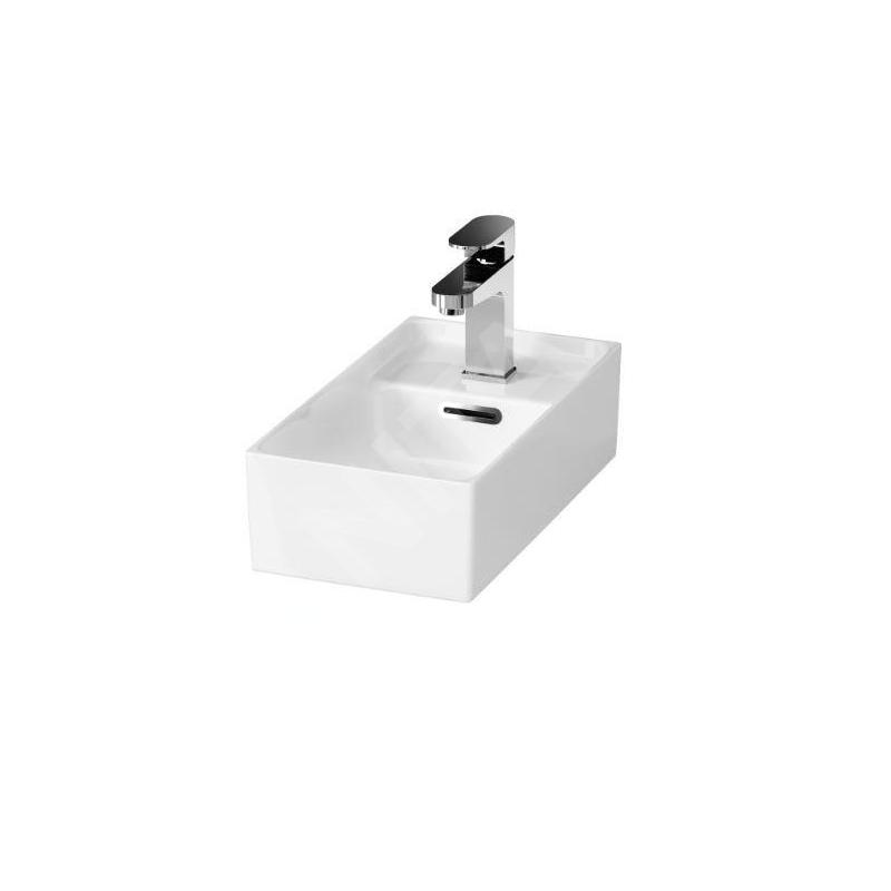 Cersanit Crea - Lave-main 40x22 cm, avec trop-plein, trou pour robinetterie , blanc K114-004