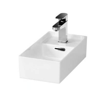 Cersanit Crea - Lave-main 40x22 cm, avec trop-plein, trou pour robinetterie , blanc K114-004