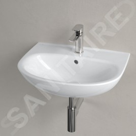 Villeroy & Boch O.novo - Lavabo 55x44 cm, avec trop-plein, trou pour robinetterie, blanc alpin 4A405501