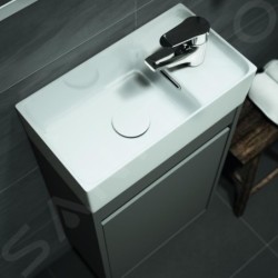 Cersanit Crea - Lave-main 40x22 cm, avec trop-plein, trou pour robinetterie , blanc K114-004
