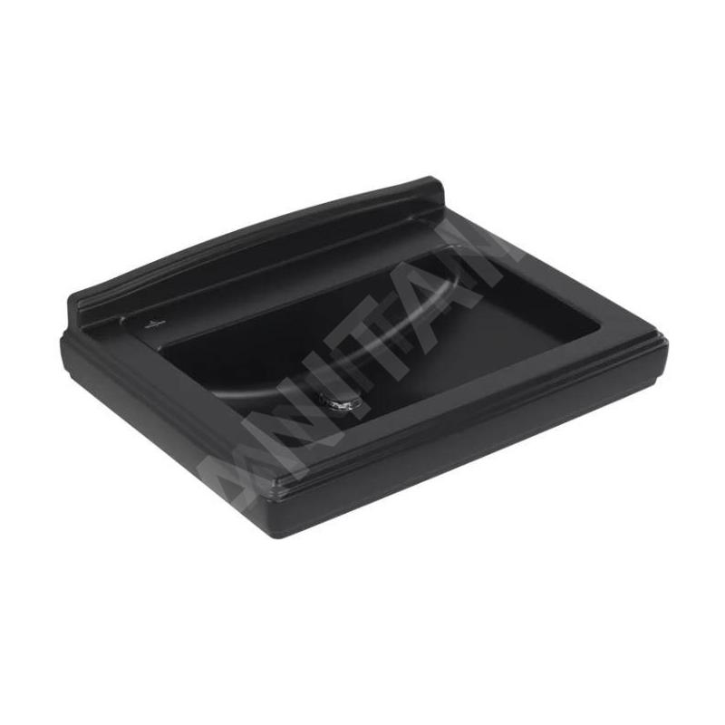 Villeroy & Boch Hommage - Lavabo 75x58 cm, avec trop-plein, 3 trous de robinetterie, CeramicPlus, Pure Black 7101A1R7 Villeroy & Boch Hommage - Lavabo 75x58 cm, avec trop-plein, 3 trous de robinetterie, CeramicPlus, Pure Black 7101A1R7