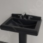 Villeroy & Boch Hommage - Lavabo 75x58 cm, avec trop-plein, 3 trous de robinetterie, CeramicPlus, Pure Black 7101A1R7 Villeroy & Boch Hommage - Lavabo 75x58 cm, avec trop-plein, 3 trous de robinetterie, CeramicPlus, Pure Black 7101A1R7