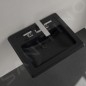 Villeroy & Boch Hommage - Lavabo 630x525 mm, avec trop-plein, 3 trous de robinetterie, CeramicPlus, Pure Black 7102A1R7 Villeroy & Boch Hommage - Lavabo 630x525 mm, avec trop-plein, 3 trous de robinetterie, CeramicPlus, Pure Black 7102A1R7