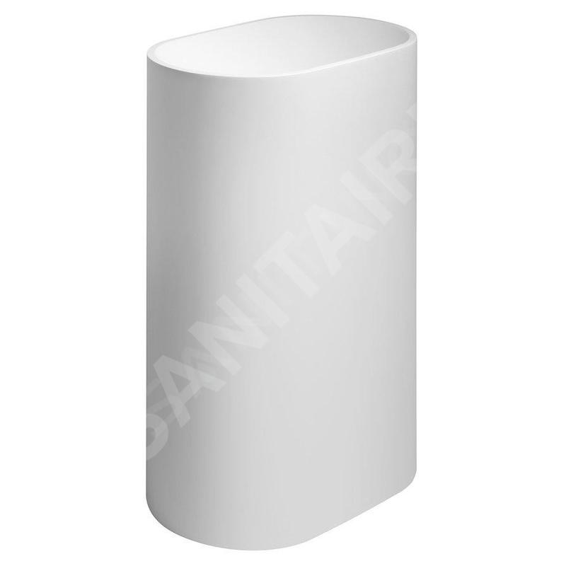 Sapho Treva - Lavabo à poser 57x36x85 cm, sans trop-plein, sans trou pour robinet, blanc mat TR565 Sapho Treva - Lavabo à poser 57x36x85 cm, sans trop-plein, sans trou pour robinet, blanc mat TR565