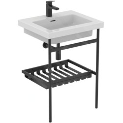 Ideal Standard Conca - Console métallique pour lavabo 60 cm, soie noire E2531XG
