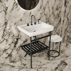 Ideal Standard Conca - Console métallique pour lavabo 60 cm, soie noire E2531XG