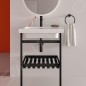 Ideal Standard Conca - Console métallique pour lavabo 60 cm, soie noire E2531XG Ideal Standard Conca - Console métallique pour lavabo 60 cm, soie noire E2531XG