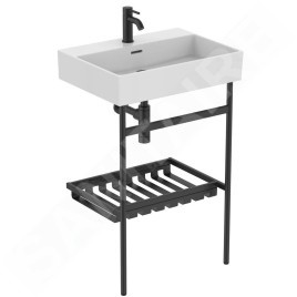 Ideal Standard Conca - Console métallique pour lavabo 60 cm, soie noire E2532XG
