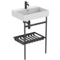 Ideal Standard Conca - Console métallique pour lavabo 60 cm, soie noire E2532XG Ideal Standard Conca - Console métallique pour lavabo 60 cm, soie noire E2532XG