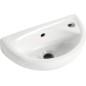 Aqualine Small - Lave-mains Oval, 395x233 mm, avec 1 trou à droite, blanc TP040