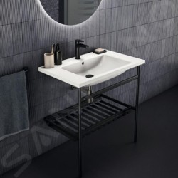 Ideal Standard Conca - Console métallique pour lavabo 80 cm, soie noire E2533XG