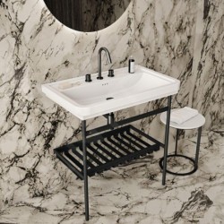 Ideal Standard Conca - Console métallique pour lavabo 80 cm, soie noire E2533XG