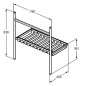 Ideal Standard Conca - Console métallique pour lavabo 80 cm, soie noire E2654XG Ideal Standard Conca - Console métallique pour lavabo 80 cm, soie noire E2654XG