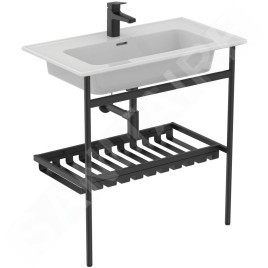 Ideal Standard Conca - Console métallique pour lavabo 80 cm, soie noire E2654XG