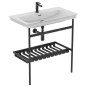 Ideal Standard Conca - Console métallique pour lavabo 80 cm, soie noire E2654XG Ideal Standard Conca - Console métallique pour lavabo 80 cm, soie noire E2654XG