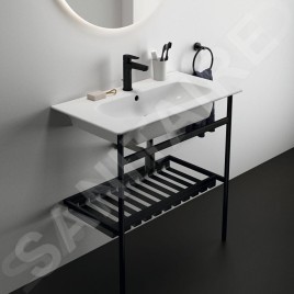 Ideal Standard Conca - Console métallique pour lavabo 80 cm, soie noire E2654XG
