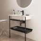 Ideal Standard Conca - Console métallique pour lavabo 80 cm, soie noire E2654XG Ideal Standard Conca - Console métallique pour lavabo 80 cm, soie noire E2654XG