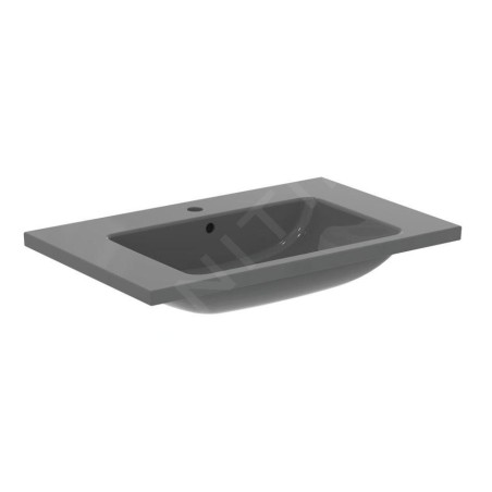 Ideal Standard i.Life B - Lavabo pour meuble 81x51 cm, avec trop-plein, trou pour robinetterie, gris brillant T460458