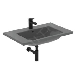 Ideal Standard i.Life B - Lavabo pour meuble 81x51 cm, avec trop-plein, trou pour robinetterie, gris brillant T460458