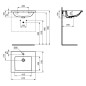 Ideal Standard i.Life B - Lavabo pour meuble 61x51 cm, avec trop-plein, trou pour robinetterie, gris brillant T460558 Ideal Standard i.Life B - Lavabo pour meuble 61x51 cm, avec trop-plein, trou pour robinetterie, gris brillant T460558