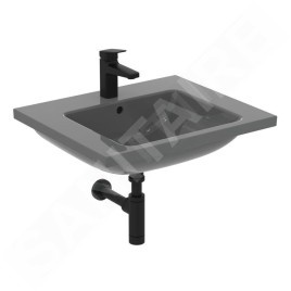 Ideal Standard i.Life B - Lavabo pour meuble 61x51 cm, avec trop-plein, trou pour robinetterie, gris brillant T460558