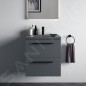 Ideal Standard i.Life B - Lavabo pour meuble 61x51 cm, avec trop-plein, trou pour robinetterie, gris brillant T460558 Ideal Standard i.Life B - Lavabo pour meuble 61x51 cm, avec trop-plein, trou pour robinetterie, gris brillant T460558