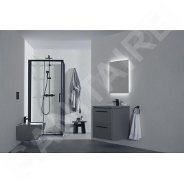 Ideal Standard i.Life B - Lavabo pour meuble 61x51 cm, avec trop-plein, trou pour robinetterie, gris brillant T460558