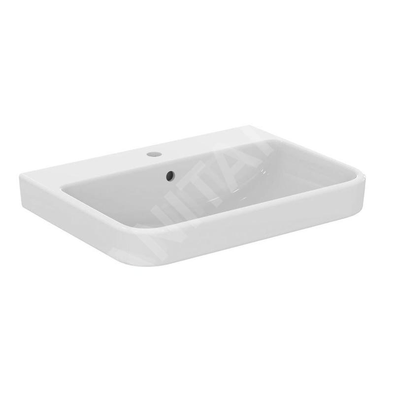 Ideal Standard i.Life B - Lavabo 60x48 cm, avec trop-plein, trou pour robinetterie, SmartGuard, blanc T4607HY Ideal Standard i.Life B - Lavabo 60x48 cm, avec trop-plein, trou pour robinetterie, SmartGuard, blanc T4607HY