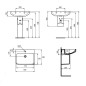 Ideal Standard i.Life B - Lavabo 60x48 cm, avec trop-plein, trou pour robinetterie, SmartGuard, blanc T4607HY Ideal Standard i.Life B - Lavabo 60x48 cm, avec trop-plein, trou pour robinetterie, SmartGuard, blanc T4607HY