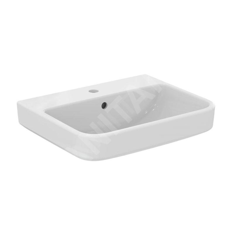 Ideal Standard i.Life B - Lavabo 55x44 cm, avec trop-plein, trou pour robinetterie, SmartGuard, blanc T4608HY