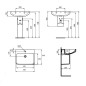 Ideal Standard i.Life B - Lavabo 55x44 cm, avec trop-plein, trou pour robinetterie, SmartGuard, blanc T4608HY
