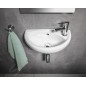 Aqualine Small - Lave-mains Oval, 395x233 mm, avec 1 trou à droite, blanc TP040